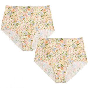 High-Waisted No-Show Brief Panties Size Small Pairs Ditsy Floral Underwear NWT